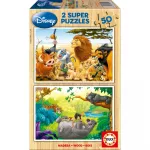 Dėlionė Educa - 2x50 pcs, Animal Friends (80-13144)