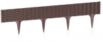 Prosperplast Dekoratyvinė tvorelė L390cm H18.6cm/5vnt. plastikinė/tamsiai ruda
