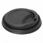 Multi Plastikinis dangtelis &Oslash;90 mm, biologi&scaron;kai skaidus CPLA, juodas, popieriniams puodeliams, 16 pak. x 50 vnt./dėž.
