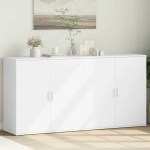 &Scaron;oninės spintelės, 2vnt., baltos, 79x38x80cm, apdirbta mediena
