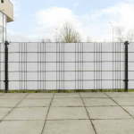 Balkono pertvaros, 10vnt., baltos, 255x19cm, poliratanas