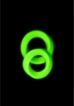 Ouch By Shots Ouch! Glow in the Dark Comfort Ring Set 2pcs Flexible Žalias