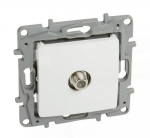 Legrand NILOE televizoriaus antenos lizdas F-F galutinis 1 dB baltas 764549 - 764549