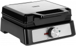 Kruger & Matz TEESA vaflinė, 2 vafliai, 1600W, inox, galios reguliavimas