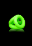Ouch By Shots Ouch! Glow in the Dark Adjustable Ball Strap - Luminous Žalias Silicone