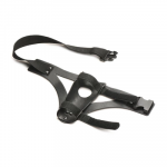 XR Brands Thunder Strap Wand Thigh Harness Juodas Adjustable Vegan
