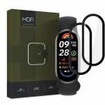 HOFI HYBRID GLASS HYBRID PRO+ 2 PAKUOTĖS XIAOMI SMART BAND 9 | 9 NFC JUODA