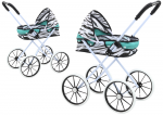 Lėlių vežimėlis Lean Toys su dideliais ratais, 61x48x28,5 cm