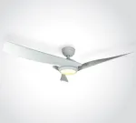 Lubinis &scaron;viestuvas 45W ventiliatorius su dimeriuojamu 22W LED &scaron;viestuvu, baltas, 3000/4000/5500K, 6304/W/V
