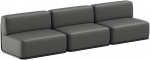Sofa Sitsit Lauko Baldų Rinkinys, STRAW, 0.8x3.06x0.78 m, Tamsiai Pilka