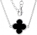 Sidabrinė grandinėlė su oniksu Brasco 55987