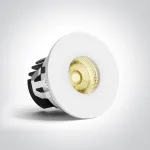 6,5W LED įleidžiamas &scaron;viestuvas, baltas, 3000K, dimeriuojamas, 10107PA/W/W