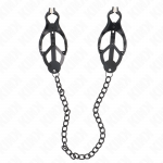 Kink Nipple Grip KINK Japanese Clover Nipple Clips with Juodas Chain 30cm - Adjustable Metal Design