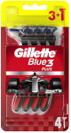 Barzdaskutė Gillette Gillette Blue3 Plus disposable razors 3+1 pcs skustuvas Vyrams