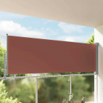 I&scaron;traukiama &scaron;oninė kiemo pertvara, rudos spalvos, 120x300cm