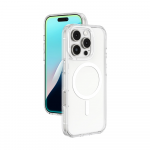 AmazingThing Minimal Mag dėklas su Magnetic Ring skirtas Apple iPhone 16 Pro Max - skaidrus