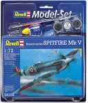 Revell - Spitfire Mk V dovanų komplektas, 1/72, 64164