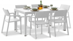 Lauko baldų komplektas TRILL/RIO - 8/140, Bianco