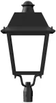 40W LED gatvės &scaron;viestuvas URBAN VILLA, juodas, 2200K, 140&deg;, IP66