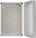 AWB382813 ABS korpusas 380x280x130, atsparus vandeniui su plastikiniais varžtais ir montavimo plok&scaron;te Pulsar