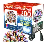 Happy People Lauko Kalėdinė girlianda 200 Led, 15 metrai Įvairių spalvų Flash K-18