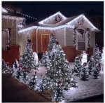 Happy People Lauko Kalėdinė girlianda 300 Led, 21 metrai &Scaron;iltai baltos spalvos Flash K-30