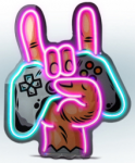 LED lempa SBS Game On Rock Neon efektas