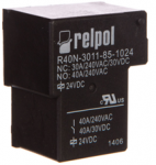 Relpol 2614814 Pramoninė relė 1P 40A 24V DC PCB R40N-3011-85-1024 2614814