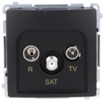 Kontakt Simon BMZAR-SAT10/P.01/49 Simon Basic R-TV-SAT antenos lizdas, pralaidus (modulis), 1x įvestis: 5 MHz&ndash;2,4 GHz, juodas BMZAR-SAT10/P.01/49