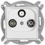 Karlik Elektrotechnik 25IGS ICON RTV-SAT terminalo abonentinės jungties mechanizmas 1.5dB baltas matinis 25IGS