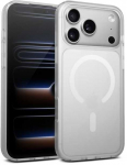 Dėklas Crong Hybrid Matte Magnetic - MagSafe iPhone 17 Pro Case (Baltas)