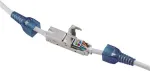 Goobay 79579, IDC, Mėlyna, Pilka, Tiesus, Cinkas, Cat6a, U/FTP (STP)