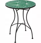 ProGarden Metalinis kavos staliukas su mozaika lapų formos, 60 x 72 cm