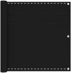 Balkono Ekranas Juoda 90 x 1200 cm HDPE ir aliuminis