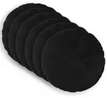 Pagalvėlės užvalkalas 6 pcs HEERLEN Juoda &Oslash; 60 cm Flanelė