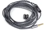 Tripowin ausinių keitimo laidas su mikrofonu 3,5 mm ir 0,78 mm 2 kontaktų jungtimi Grace