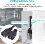90&deg; Usb 2.0 65w Pd Greito Įkrovimo Kabelis, 10cm