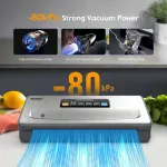 Vacuum sealer ink-vs06 (belaidis modelis), vacuum sealer sauso ir drėgno režimai, 8 kartus ilgesnis maisto i&scaron;saugojimas, 30 cm ilgio ir stabili suvirinimo siūlė