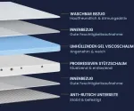 Čiužinys Newentor&reg; 2-in-1 kietumo lygio H2 ir H3 gelinis antčiužinis 180 x 200 cm, 10 cm auk&scaron;čio &Ouml;ko-tex&reg; sertifikuotas antčiužinis - antčiužinis spyruoklinei lovai, kemperio sofai-lovai, nuimamas užvalkalas