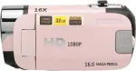 D90 1080p 16mp sukamasis ekranas vaizdo kamera 16x priartinimas Hd vaizdo įra&scaron;ymo įrenginys su papildomu ap&scaron;vietimu fotografijai, kelionėms, vestuvėms (rožinė)