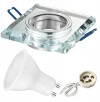 Lova Stiklinis halogeninis rėmelis Ledlux kw+ Led Gu10 7,5w komplektas