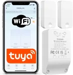 Tuya I&scaron;manusis dvigubas Wifi jungiklis su 2 belaidžiais mygtukais