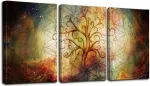 Plakatas Sungeek 3 dalių drobės paveikslai su mediniu rėmu, drobės spaudiniai 30 x 40 cm, modernūs sienų paveikslai, meno spaudinys, sienų dekoracija namams, svetainei, miegamajam, valgomajam, biurui (gyvybės medis)
