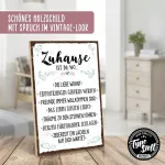 Typestoff&reg; medinis ženklas su posakiu - namai - ženklas su vintažine i&scaron;vaizda ir citata, kaip dovana ir dekoracija, &scaron;eimos meilės ir saugumo tema - ženklų posakiai