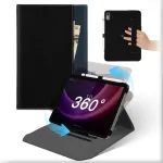 Mama Mouth dėklas, skirtas Lenovo Tab P11 2nd Gen 11.5 colių 2023, 360&deg; pasukamas nuimamas stovas, odinis plan&scaron;etinio kompiuterio dėklas su ra&scaron;iklio laikikliu, smūgiams atsparus automobilinis miego/pabudimo atverčiamas apsauginis dėklas su krep&scaron;iu, j ...