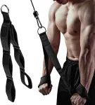 Tricepso virvė ilgo kabelio skriemuliui, 3 ilgių kabelio traukimo rankenos, tricepso rankena kabelio skriemuliui, fitneso skriemulio kabelio traukimo virvė, sporto salės rankenos, bicepso treniravimo įrenginys, skriemulio rankenos kabelio bok&scaron;tui
