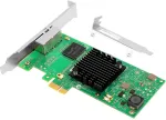Euqvos pcie ethernet tinklo plok&scaron;tė, skirta intel i350-t2 i350am2 chipset pcie 2.1 x1 1gb dual port rj45 lan kortelei, palaiko windows serveris/windows/linux/vmware/esx