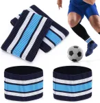 Riisoyu 2 poros blauzdų apsaugų laikiklių futbolui, elastinis reguliuojamas kelnių spaustukas, dviračio kulk&scaron;nies spaustukai, dviračio kelnių apsauginės juostos, saugos rai&scaron;tis dviračiams, bėgiojimui