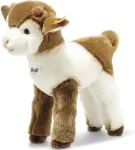 Steiff Zenzi ožka, pliu&scaron;inis žaislas 27 cm, ūkinė pliu&scaron;inė stovinti ožka, mink&scaron;tas žaislas vaikams, mink&scaron;tas žaislas žaidimams ir glamonėms, originalus kim&scaron;tinis žaislas su sagute ausyje, skalbiamas, ruda/balta (073861)