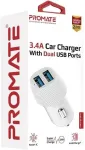 Promate 60w Usb-c įkroviklis, qualcomm quick charge 3.0 prievadas ir daugiagyslės jungtys visiems usb-c ne&scaron;iojamiesiems kompiuteriams, i&scaron;maniesiems telefonams, plan&scaron;etiniams kompiuteriams, baltas